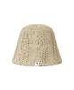 Bajal Vz Label Cable Knit Bucket Hat Beige
