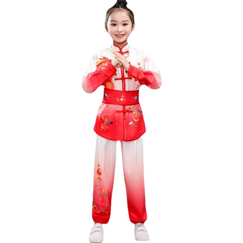 Costumi Graduati per Performance di Arti Marziali per Bambini - Unisex Manica Lunga/Corta per Allenamento e Batteria per Studenti delle Scuole Primarie