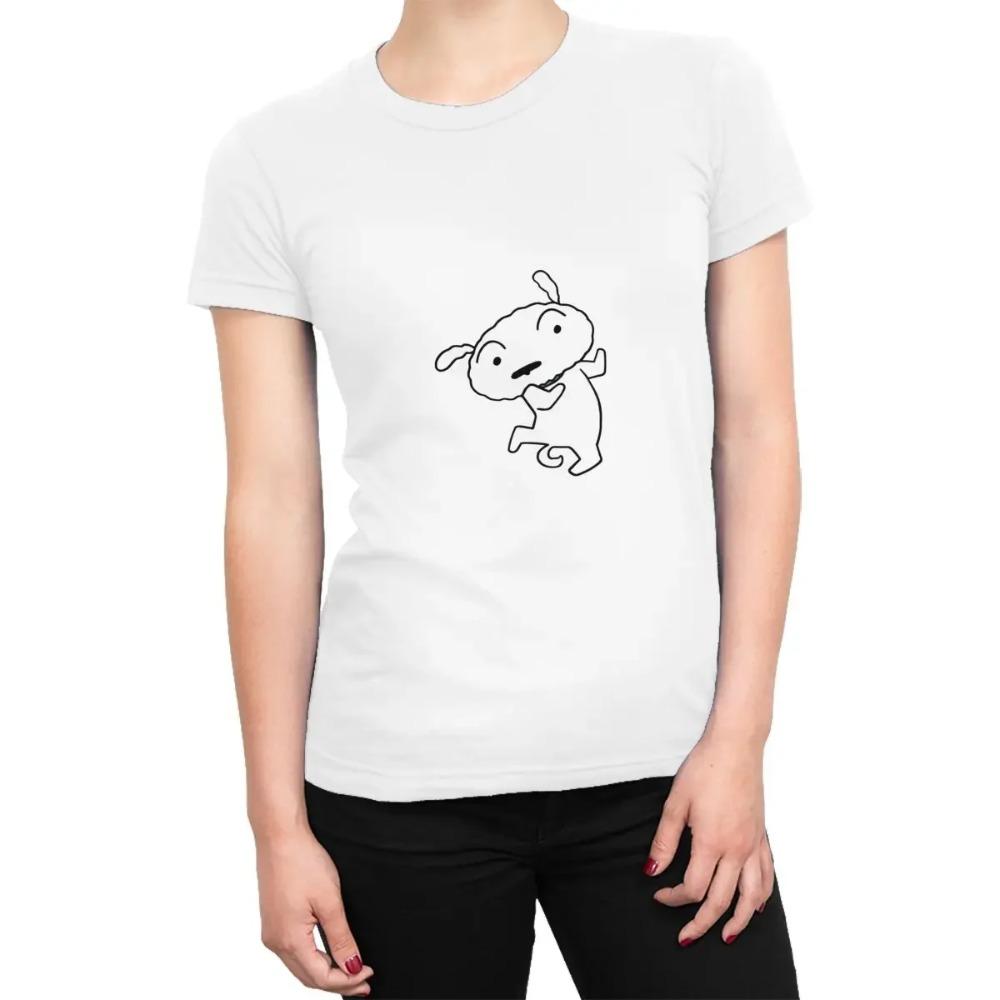 Vintage T Shirt Crayon Shin-chans Casual T Shirts Shiro Hip Hop Tshirt for Woman Hot Sale Summer Awesome Design Tops