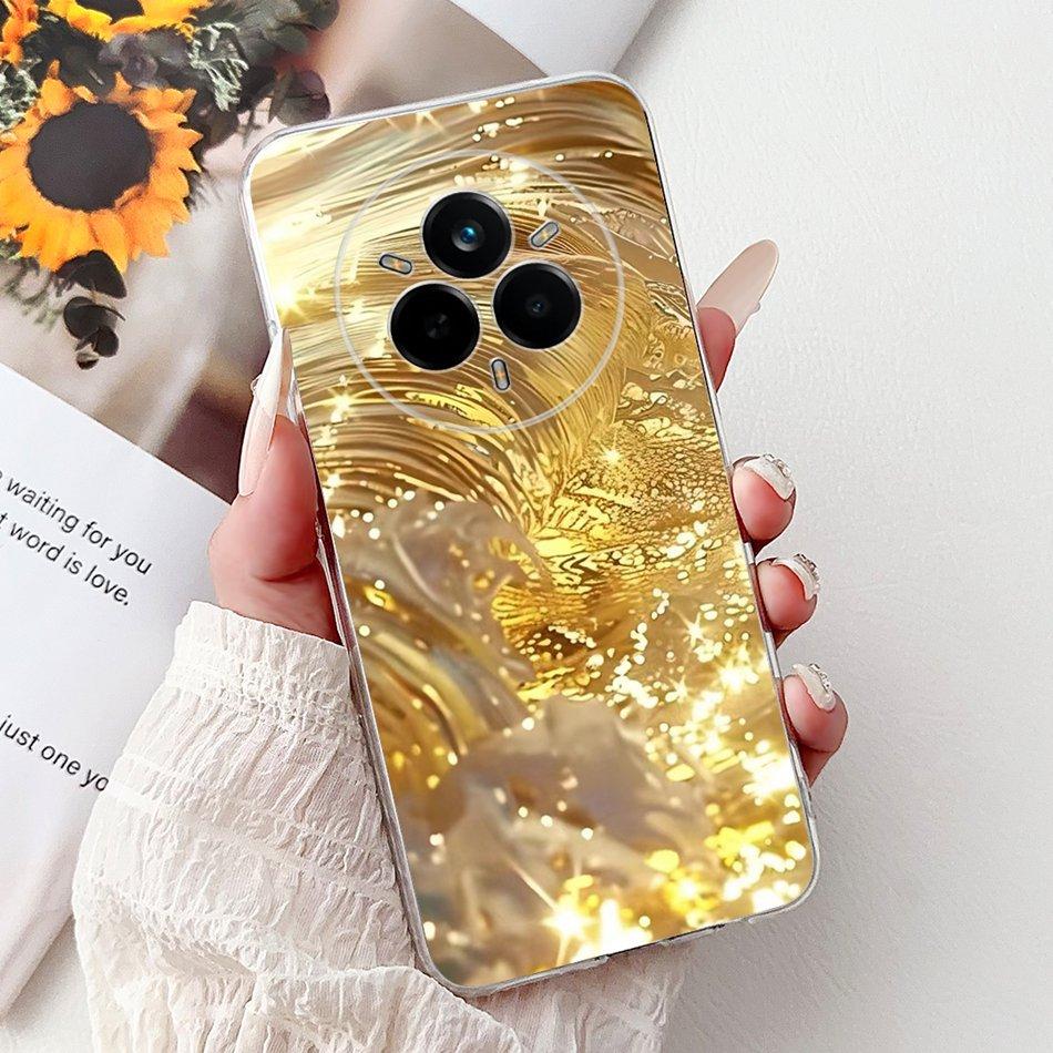 For Realme 14 Pro 14Pro+ Elegant Floral Cat Printed Phone Case For Realme 14 Pro Plus 14Pro 5G Soft Silicone TPU Cases