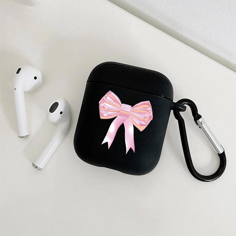 Bow pattern headphone cover for AirPods Pro2/Pro3/Pro anti drop headphone cover for AirPods 4/3/1/2 shock-absorbing