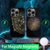 Indian Floral Henna Mandala Phone Case For iPhone 16,15,14,13,12,11,Pro,Max,Plus,Mini,SE New Magsafe Magnetic Wireless Charging