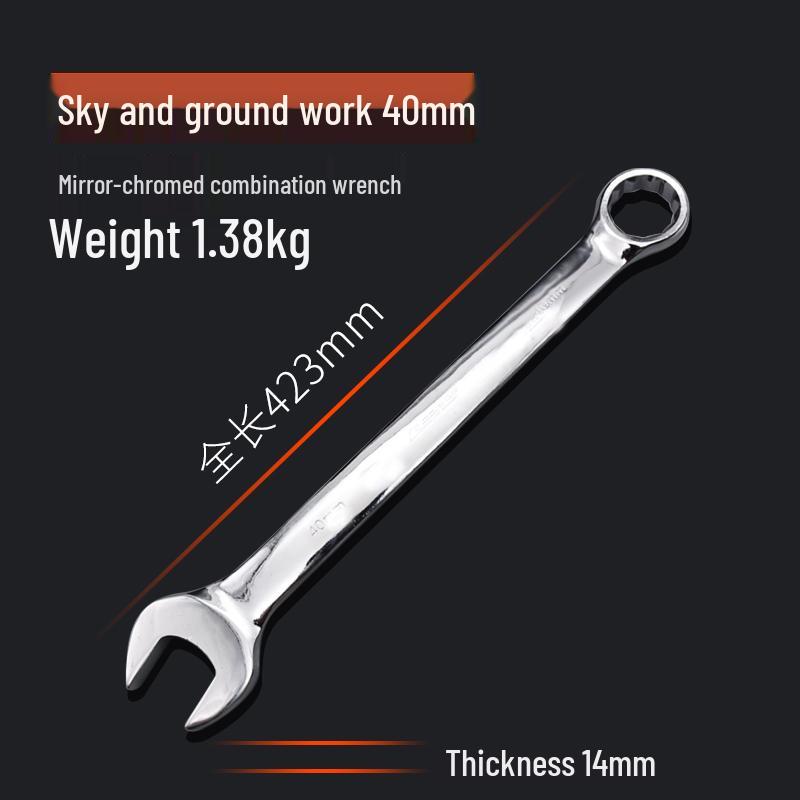 Double-End Wrench Set: Extra Large 6-32mm Open/Box End for Auto Repair