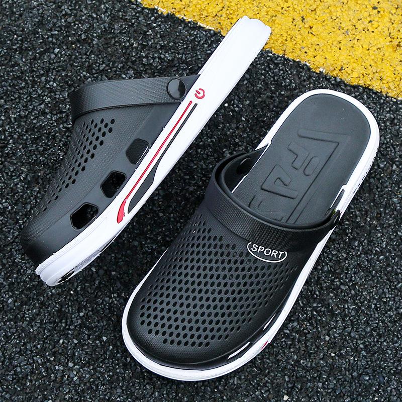 

Летние новые ПВХ пара птичье гнездо baotou отверстие дышащие домашние повседневные пляжные туфли классные тапочки 40