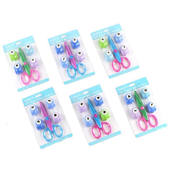 Effort-Saving Children s Lace Scissors Set for DIY Scrapbooking & Flower Pattern Printing