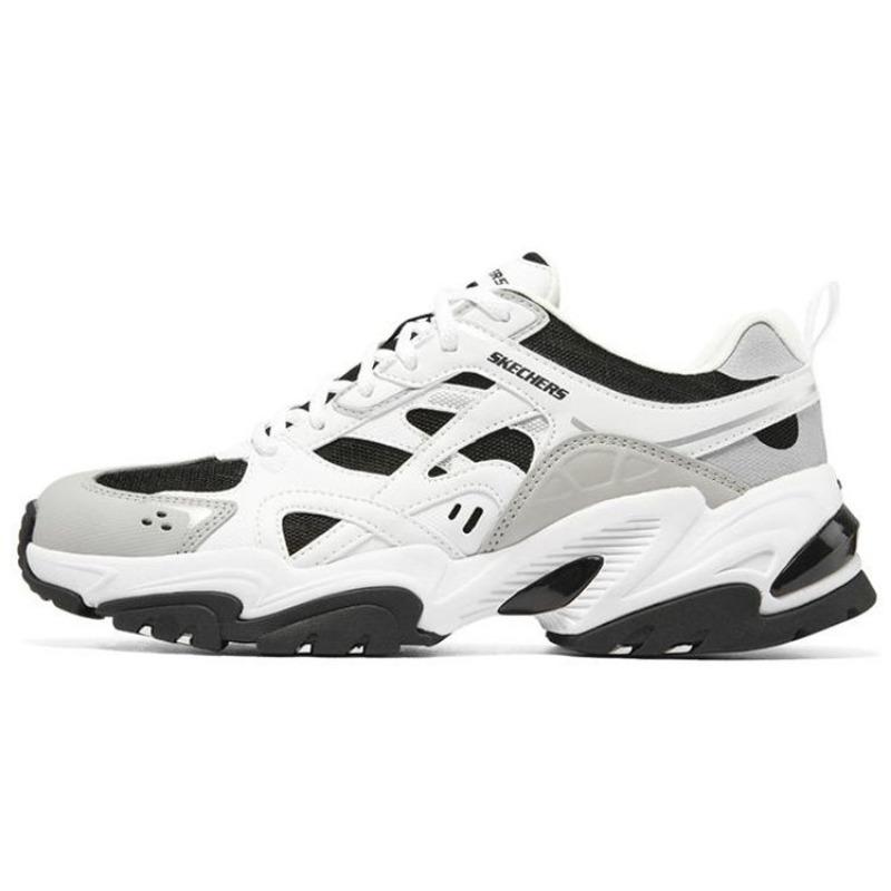 Skechers Stamina V2 Men Fabric Leather Low Top Casual Shoes White Black 894127-WBK 41.5
