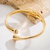 Stainless Steel Multi Layer Crossing Bangles for Women Girls Open Adjustable Arm Cuff Bracelets Special Design Jewelry Gifts
