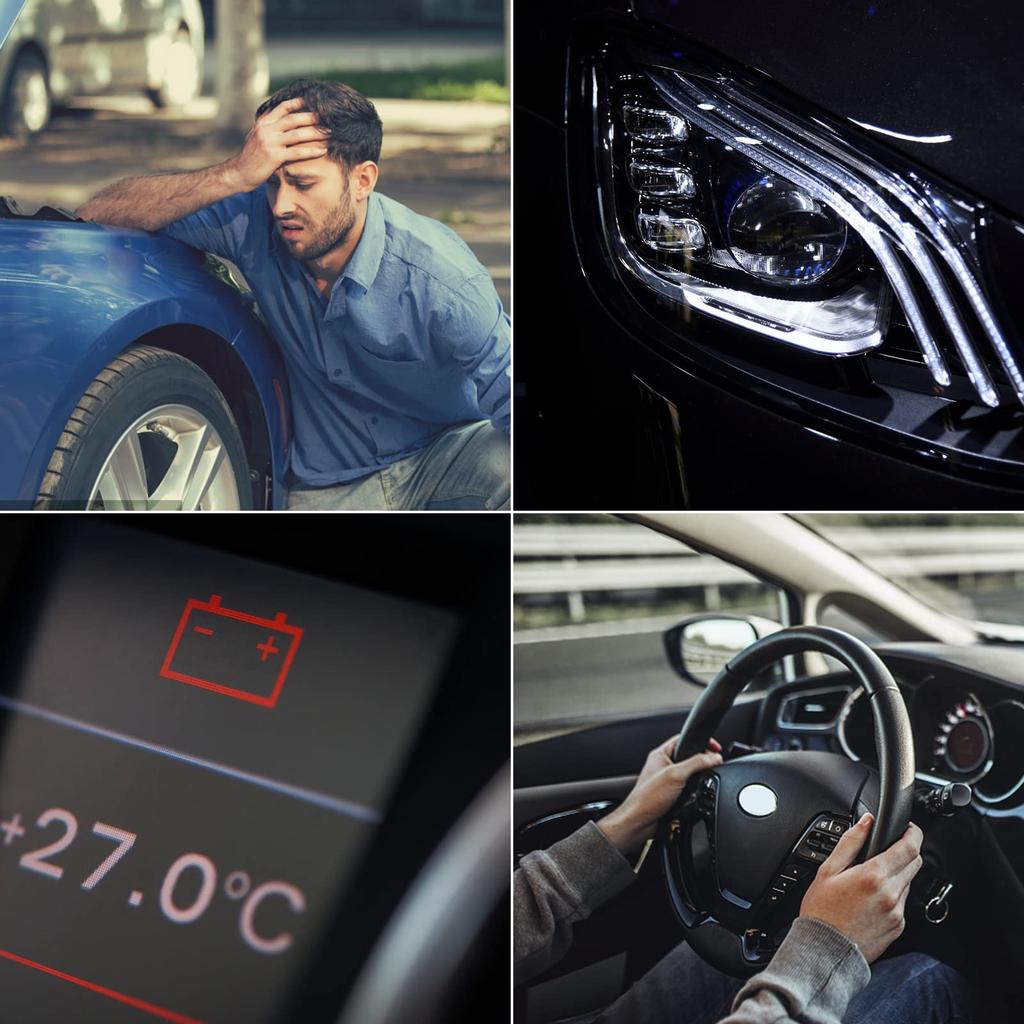 Probador de batería de automóvil, Probador de batería de automóvil de 12 V 24 V, Probador de alternador automotriz, Probador de carga, Probador de batería, Analizador para verificar el analizador del alternador