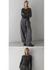 Sister Teng Autumn/Winter High-Waist Wide-Leg Pants - Lazy Style Casual Curved Fit for Women