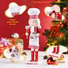 38CM Christmas Nutcracker Chef Pastry Chef Puppet Handcrafted Decoration Christmas New Year Holiday Party Decoration Gift