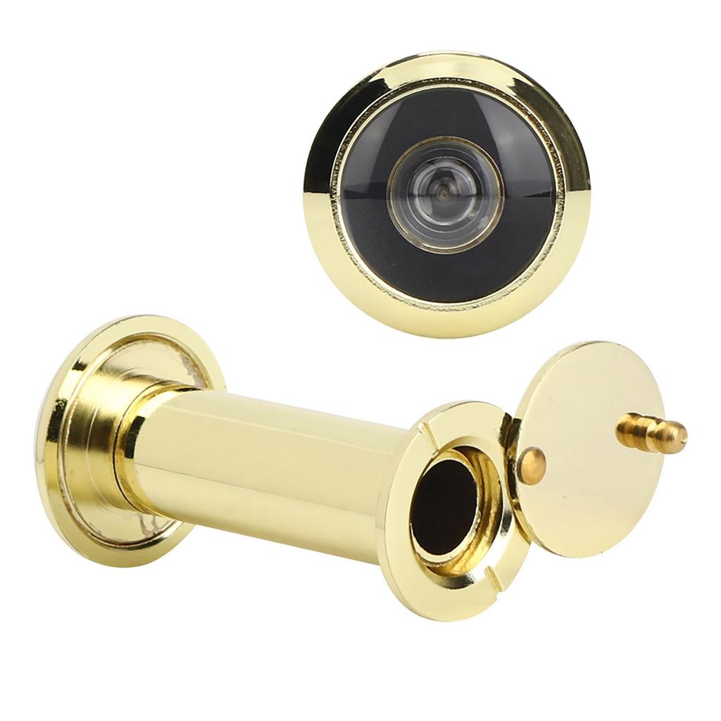 Anti Theft 220 Degree Viewing Angle Safety Door Viewer with Back Cover for Home Use(Gold )