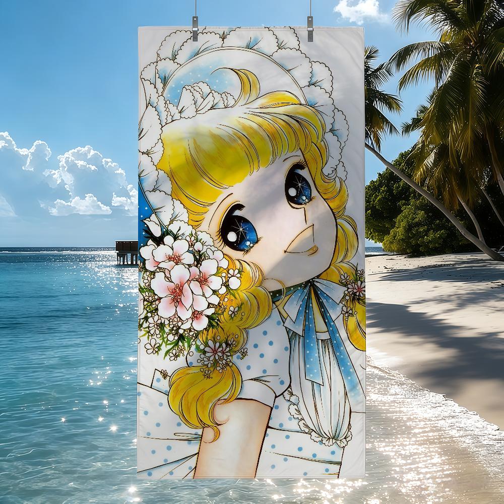 Anime Cartoon Candy Candy kawaii Towel Quick Drying Beach Towels Are Suitable For Swimming Pools Camping Yoga And The Gym