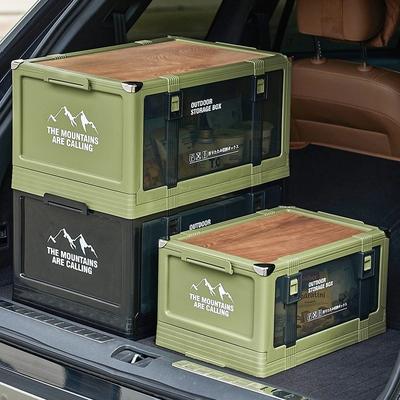 Venkovní úložný box Kempingový skládací box Kempingový organizér Auto box Vícevrstvý Stohovatelný Multifunkční skládací box Může sloužit k sezení