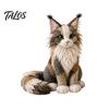 Kit de Manualidades para Adorno de Gato Patchwork DIY, Crea un Adorable Adorno, Animal 3D Costura Tela Pre-cortada Gatito Lindo para Adultos Principiantes, Decoración del Hogar