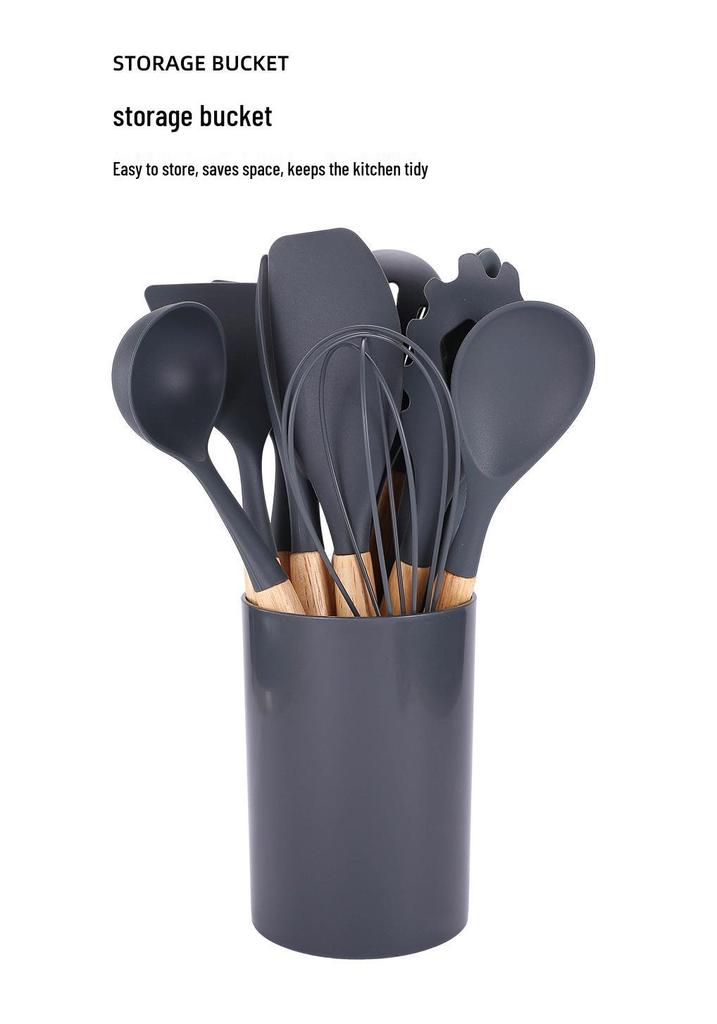 12-Piece Non-Stick Silicone Spatula and Ladle Set - Food-Grade Cookware