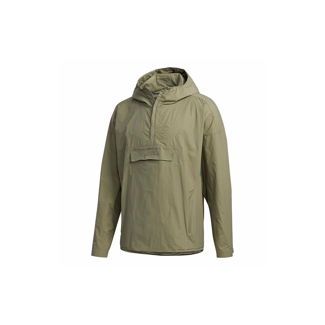 adidas M Tec Anorak Woven Sports Windproof Breathable Jacket Green Men s FM5412 XL