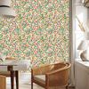 Wallpaper Small Flowers Green and Cream for Living Room and Bedroom 50x1000