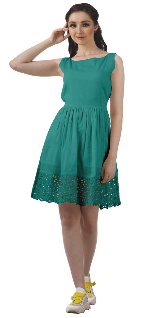 Moomaya Womens Vintage Style Lace Dress Solid Women Casual Summer Mini Dress