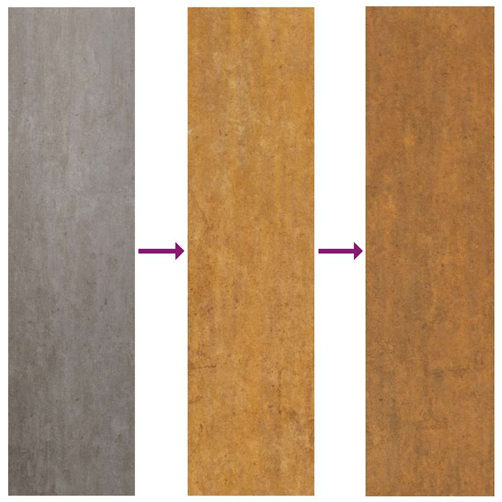 Garden Gate 100 x 200 cm Weathering Steel Trace Design