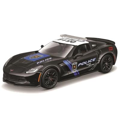 Maisto 1/24 Scale Chevrolet Corvette Z06 2015 Custom Authority Series / Diecast Model Car, Finished Model 32516