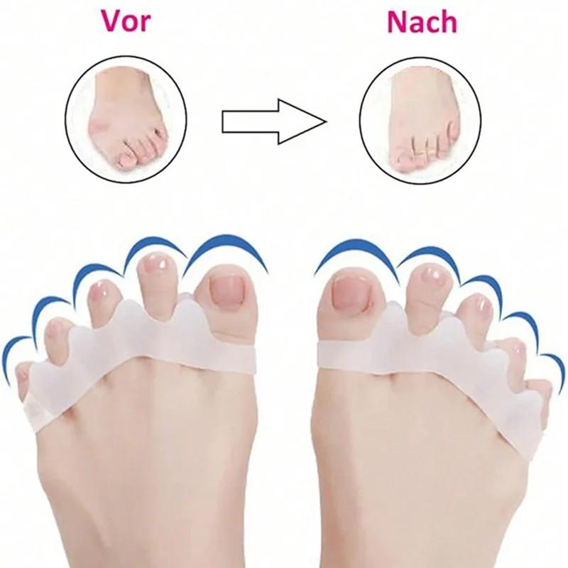 Protective Toe Separator Suitable Bunion Yoga Gel Silicone Hammer Toes Corrector for Women Men Straighteners Overlapping 1 Pair