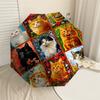 1PC Cat Umbrella-8-Rib Reinforced, Automatic Open, Lightweight & Durable, Fashion Accessory for Outdoor, H0385