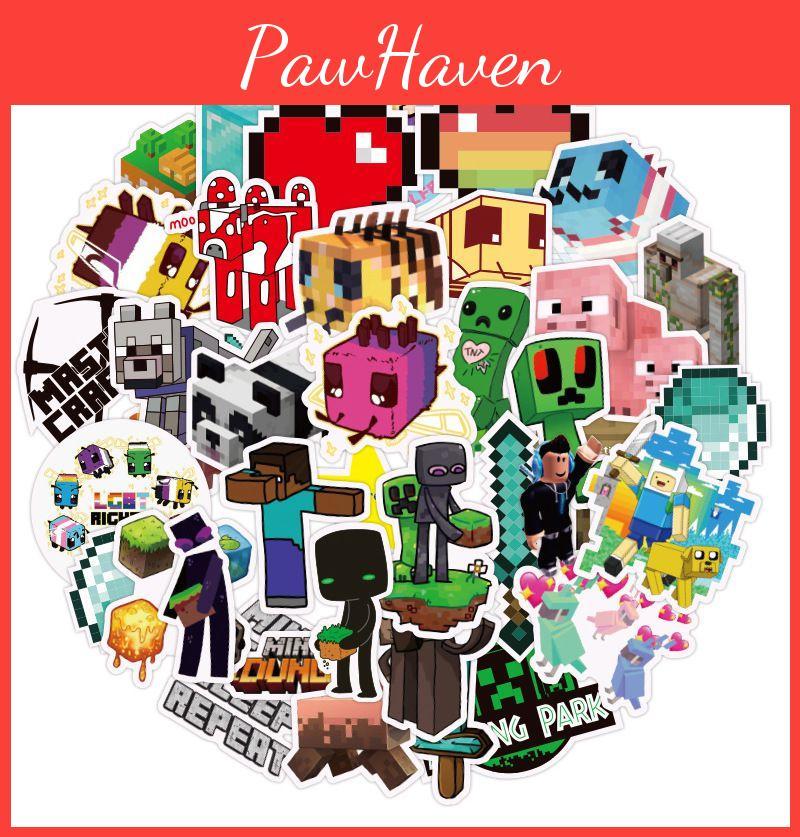 Game 100pcs Minecraft Stickers Diy Waterproof Lapyop Bike Luggage Decal Suitcase