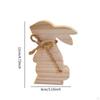 Wooden Bunny Sign Centerpieces Bookshelf Indoor Accent Unfinished Rabbit Block Easter Table