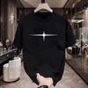 Y2k Style Unisexs Printed Tshirt Breathable Cotton O Neck Short Sleeve Tops Trend Streetwear Daily Casual Male Basic Shirts