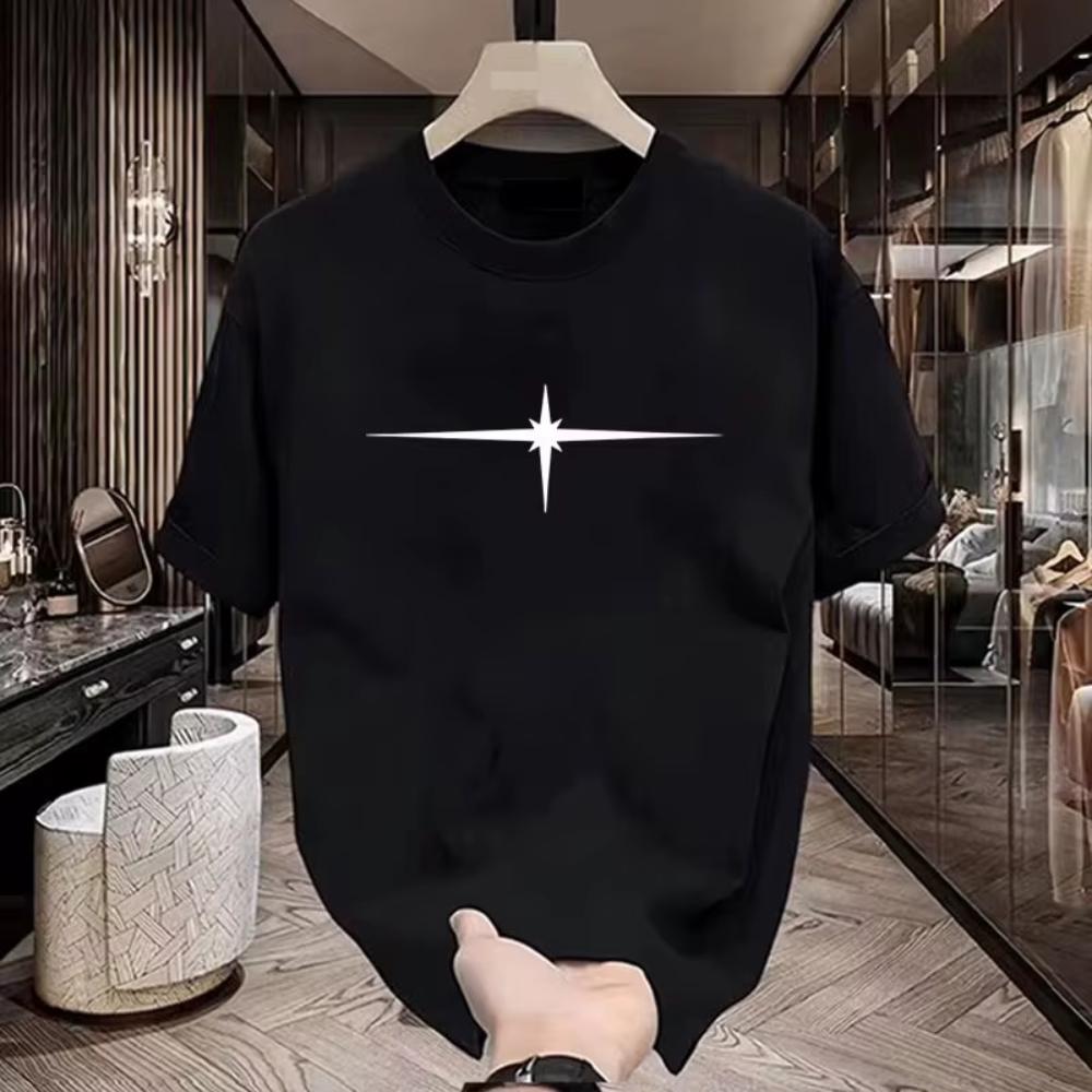 Y2k Style Unisexs Printed Tshirt Breathable Cotton O Neck Short Sleeve Tops Trend Streetwear Daily Casual Male Basic Shirts