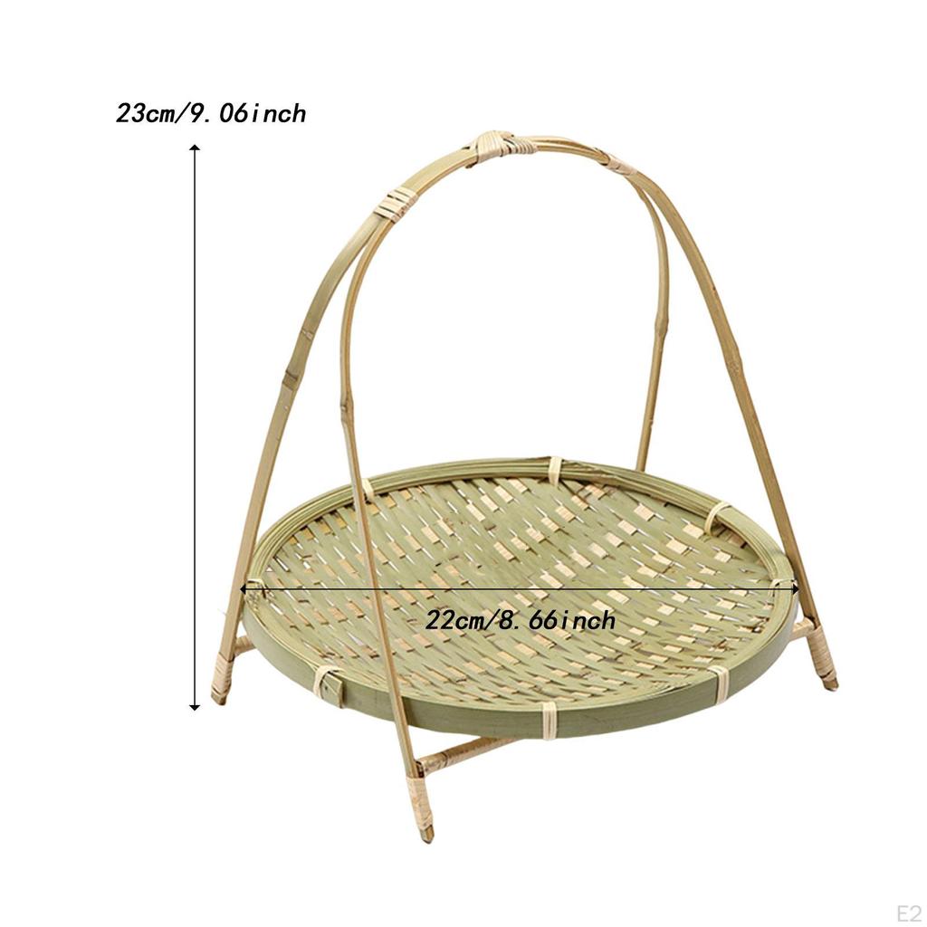 Bamboo Woven Basket ,Kitchen Counter Organizing ,Portable, Fruit Food Vegetable Storage for