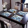 Watercolor Bluebird Meal Mat Fresh Countryside Waterproof Oil proof Table Mat Healing Series Insulated Meal Mat
