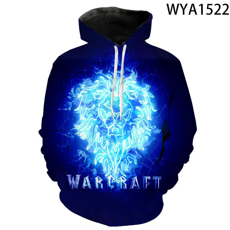 Sweat-shirt à manches longues pour homme et femme, Streetwear, décontracté, à la mode, imprimé en 3D, Warcraft, printemps-automne