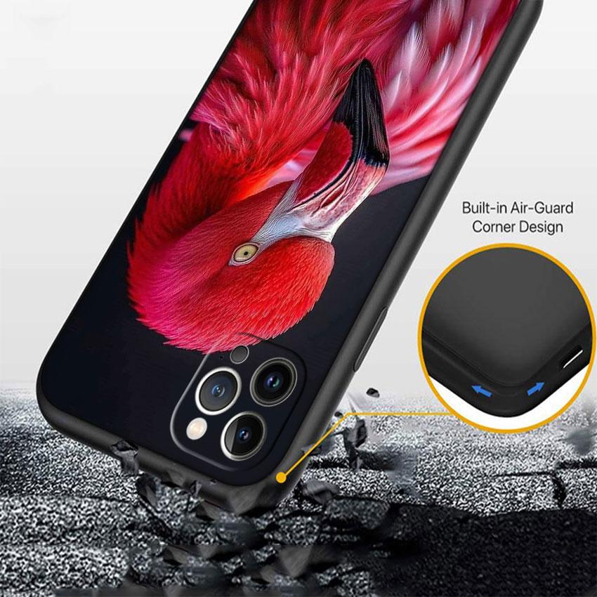 CJ54 Flamingos Pink bird flower Soft Shell Phone Case for Redmi Note 8 9 Pro Max 9S 9T 9C NFC 8T 8A 10A A4