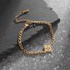 Stainless Steel Witch Knot Bracelet Men Women Witchcraft Knot Charms Bracelet on Hand Chain Sacred Amulet Protection Jewelry