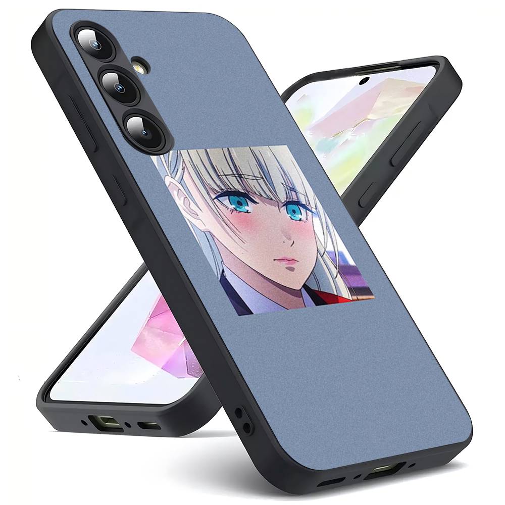 Cute Cartoon Anime Girl Luxury For Samsung Galaxy S23 S24 S25 Ultra S22 Plus S21 Black Soft Case Waterproof Soft Case