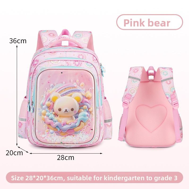 Kids Unicorn Waterproof School Backpack With Spinal Support For Elementary Students