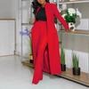 Long Coat and Wide Leg Pants 2 Piece Set In Multiple Colors