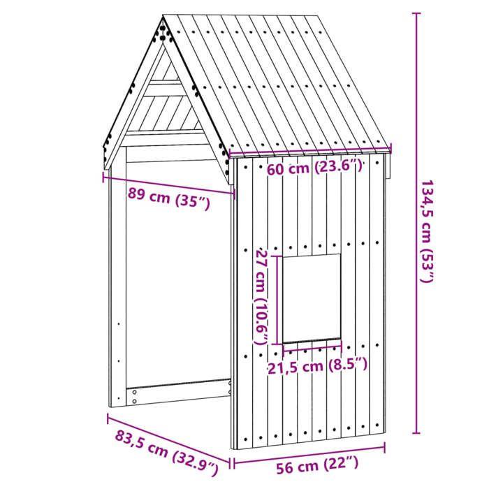VidaXL Toit de lit pour enfants 60x89x134,5 cm bois de pin massif, toit de lit, baldaquin de lit pour enfant, toit pour lit 846885