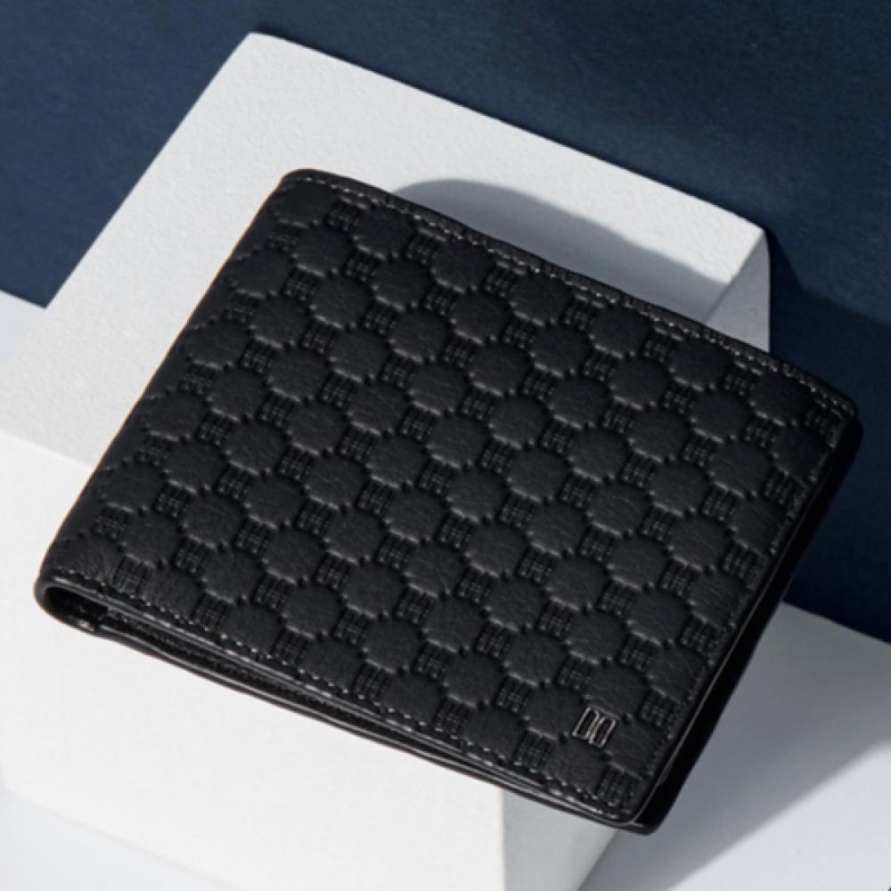 

Daks Black Leather Wallet Louis Embossed Dd Pattern Dbwa3f363bk Single option