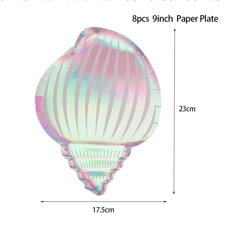 Gradient Color Mermaid Theme Happy Birthday Banner Little Mermaid Party Hanging Bubble Garland Balloons Under the Sea Party