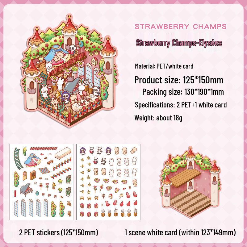 Popular Cartoon Scenery 3D DIY Stickers for Kids