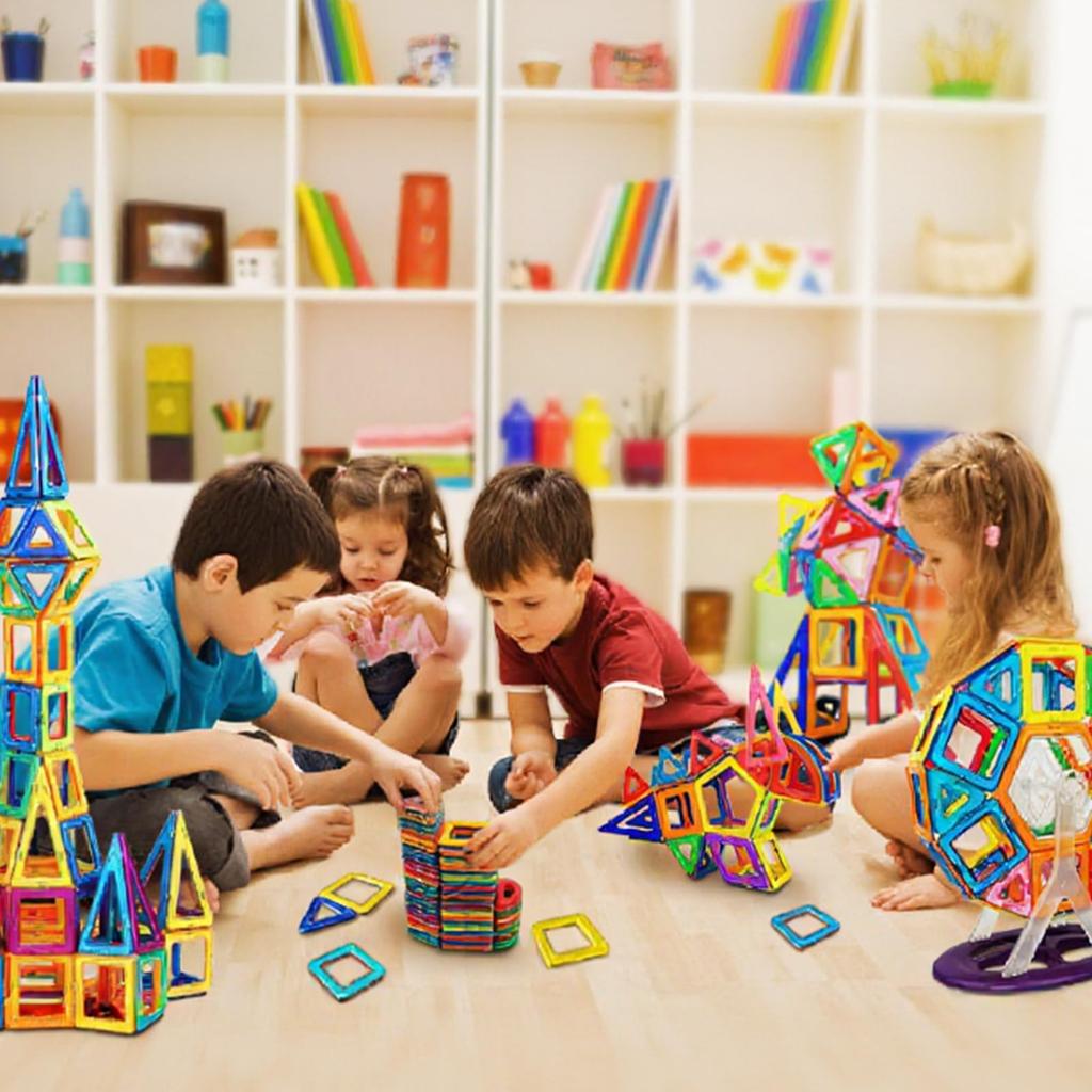 Jasonwell Magnetic Building Magnetic Toys for Educational Toys for Toddlers and Japanese 3D DIY Building Birthday Christmas Gift Number Cards and