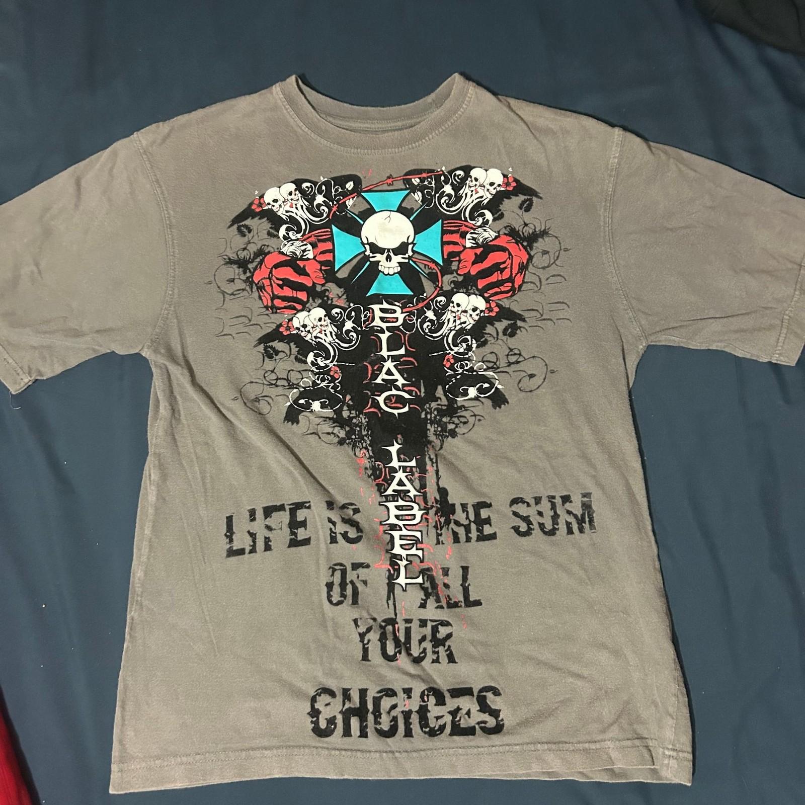 VTG Y2k Blac Label Affliction T Shirt Size L Unisex T-Shirt XXXXL