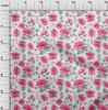 oneOone Cotton Flex Fabric Leaves & Peony Floral Print Fabric By The Yard 40 Inches