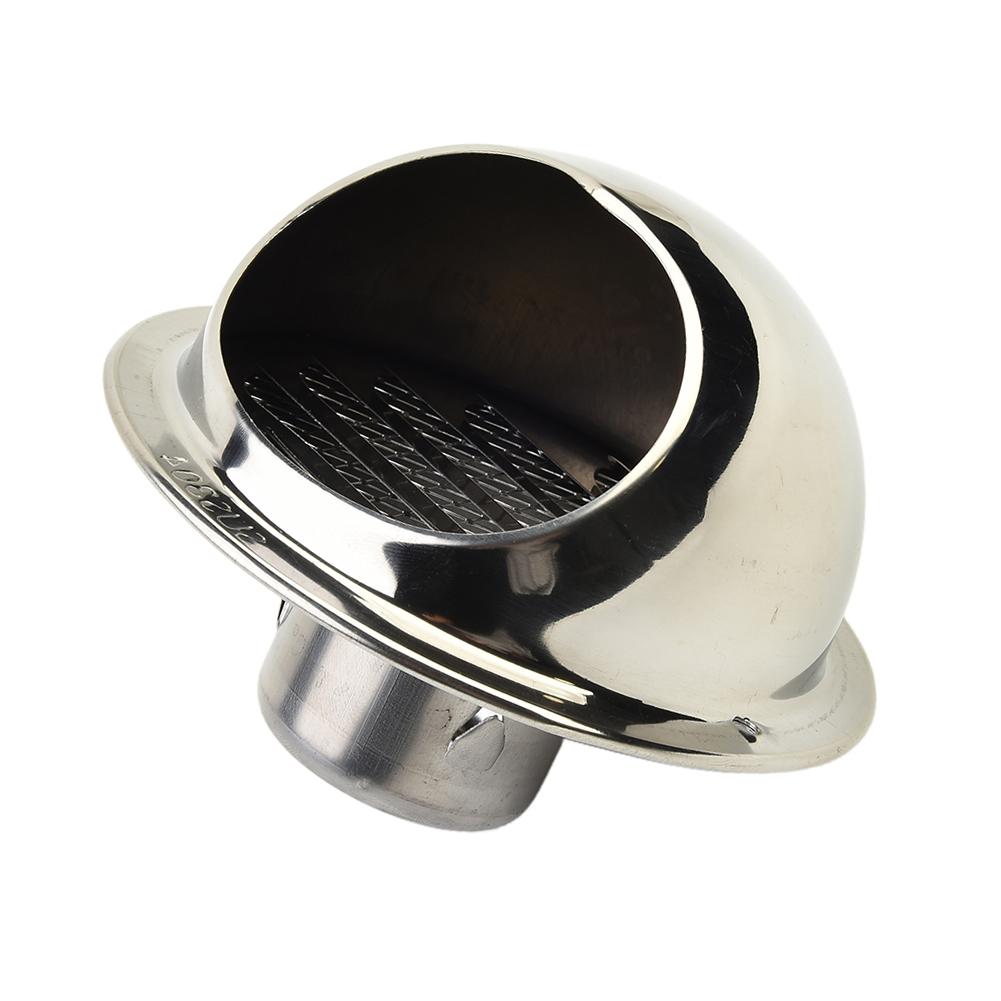 1 Pc Round Brushed Bull Nosed External Extractor Wall Vent Outlet Wall Ceiling Air Vent Ducting Ventilation Exhaust Grille Cover