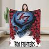 Fools Band F-Fighters Flanelldecke Weiche Langlebige Überwurfdecke für Outdoor-Reisen Neuheit Tagesdecke Sofa Bettbezug