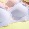 Sexy Push-Up-BHs für Damen Liebesherz-Muster BH Tiefer V-Ausschnitt Niedliche Unterwäsche Weiblich Nahtlos Kabellos Weiche Dessous