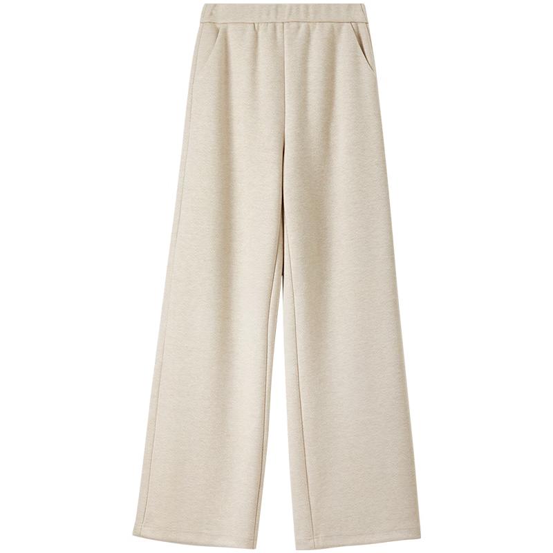 Women's Thickened Lamb Wool Straight Leg Casual Pants