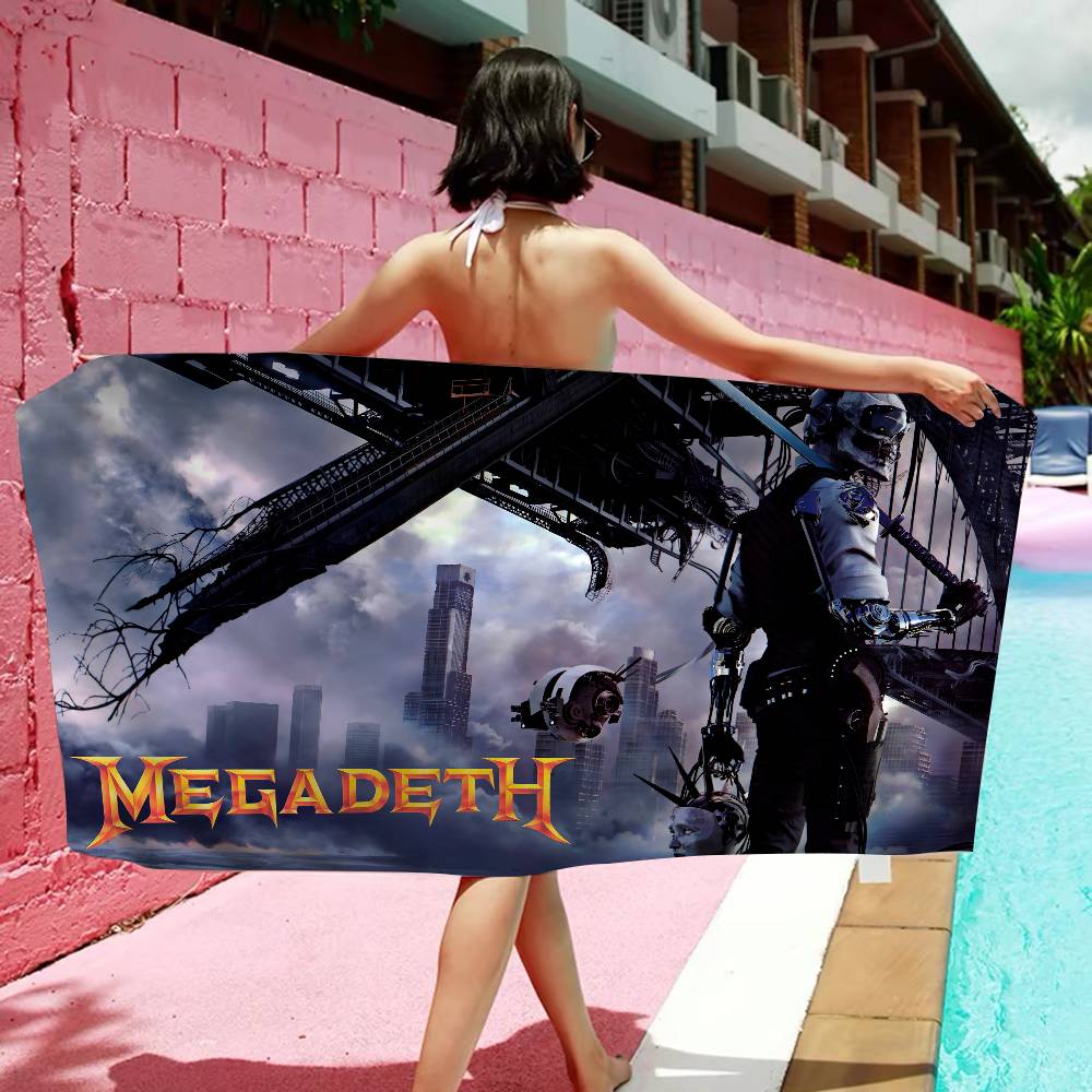 M-Megadeths Heavy Metal Rock Band Microfiber Beach Towel Absorbent Quick Dry Soft Yoga Swimming Resort Mountain Climbing Towel
